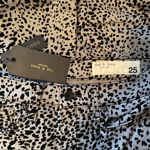 Rag Bone Hana Leopard Patterned Jeans. - Picture 6 of 8